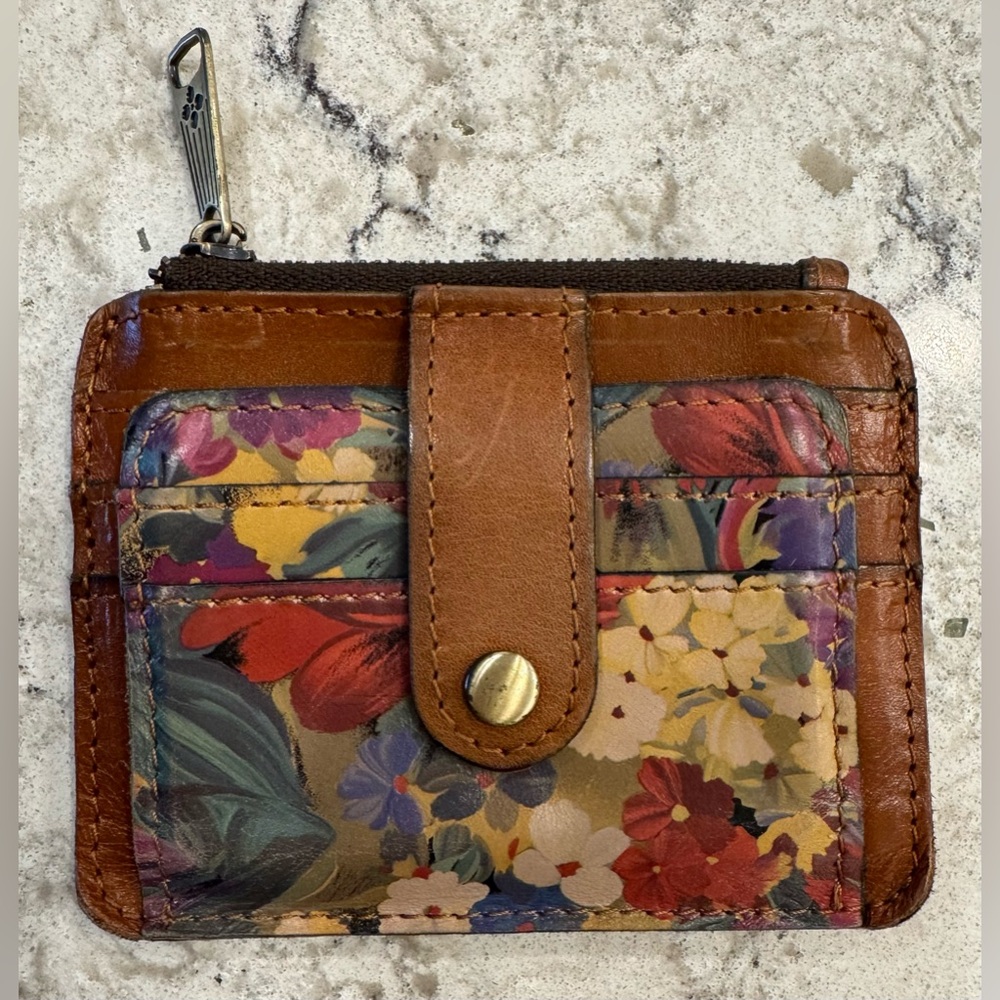 Patricia Nash Floral Brown Leather Wallet